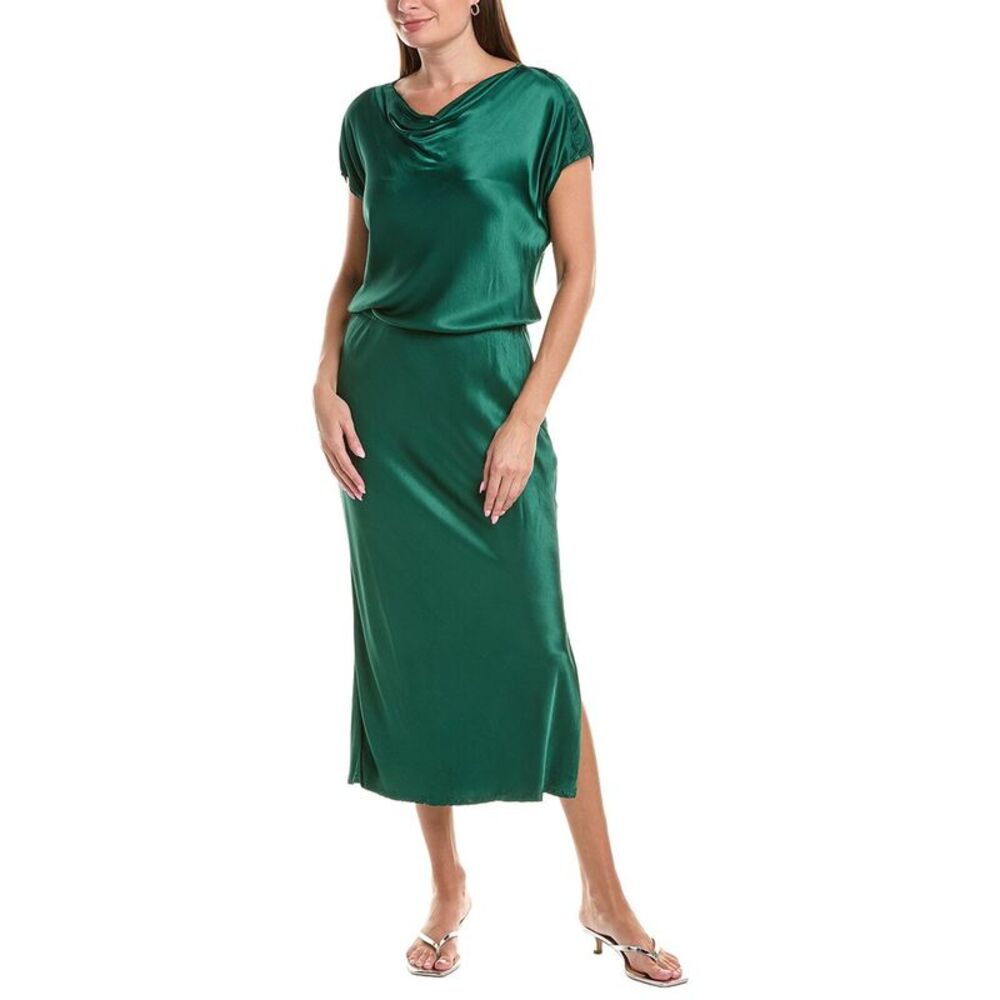 Michael Stars Womens Karter Midi Dress, Green
